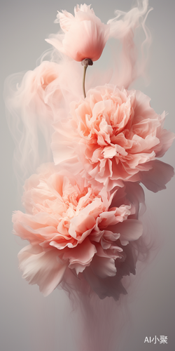 Seductive Beauty: Close-Up of Peony Flowers in Abstract Motion