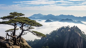 黄山，壮丽瑰丽的世界自然遗产，给你带来震撼的美景。云海缭绕，巍峨的峰峦犹如仙境般漫延；奇松怪石，形态各异让人惊叹；奇异的云海婆娑地舞动着，仿佛进入了神话世界。步行在露岚的致远亭，云雾悠悠扑面而来，让人如置身于仙境。神奇的梦笔生花，轮廓分明的迎客松，向你展示着自然的鬼斧神工。五大古松中最有名的千年杉，树冠庞大而壮观，令人惊叹。