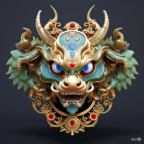 Delicate Chinese Dragon IP Avatar with Auspicious Elements