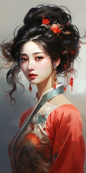 中国美女画作