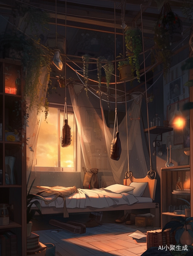 农村夜晚的黑暗中