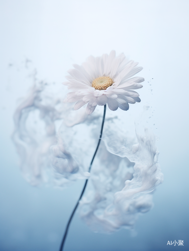 Silky Blue and White: The Stunning Imagination of Akos Major's Abstract Frozen Moments