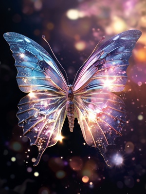 Glittering Ethereal Butterfly