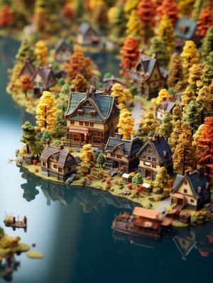 Autumn Forest: Tilt-Shift Miniature Fantasy Village