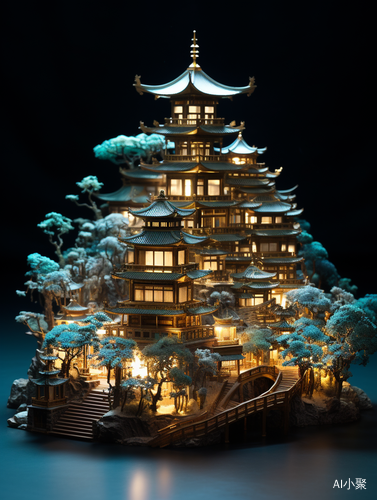 Dreamlike Delicacy: Miniature Asian Pagoda