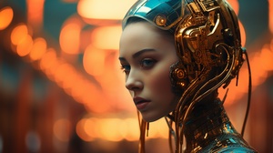 Beautiful Female Android with Cinematic Style