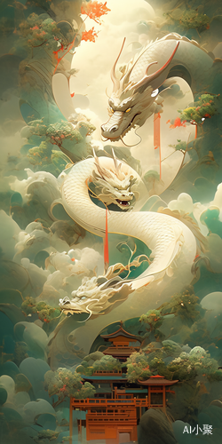 Auspicious Dragon in Chinese Landscape Painting