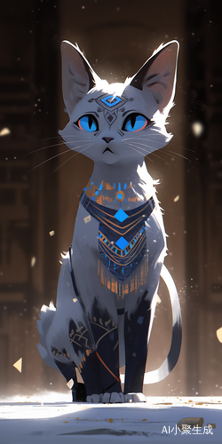 古老感下的超现实CG雪猫：奔跑在金字塔与古罗马神庙内