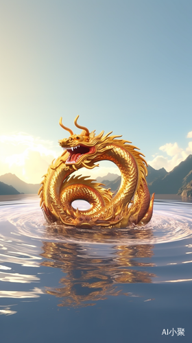 Golden Chinese Dragon: A CG Animation of Mythological Loneliness