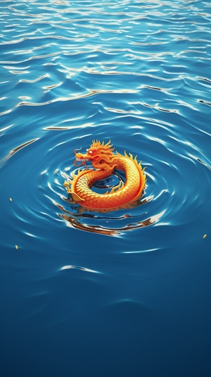 Golden Chinese Dragon: A CG Animation of Mythological Loneliness