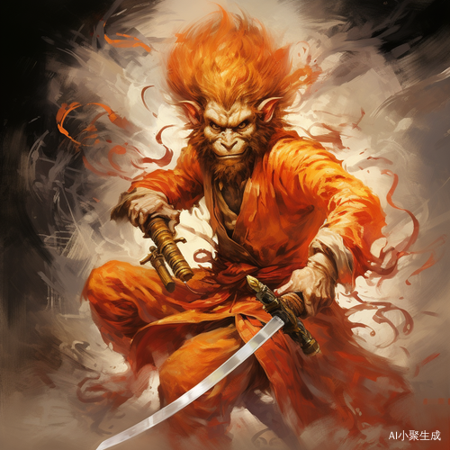 孙悟空手拿菜刀打妖怪的取经之路