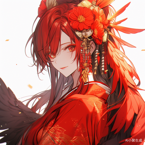 红发丹凤眼汉服之美