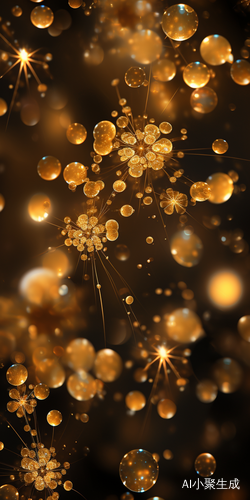 Ethereal Gold and Black Gradient in Macro Detail
