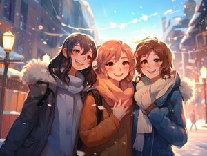 Everyday Adventures of the Three Girls in Winter Wonderland