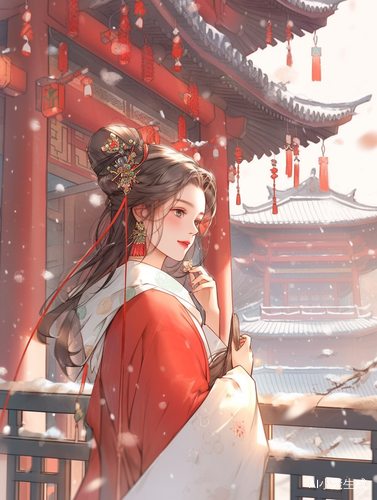 红墙故宫，吉祥如意喜洋洋，瑞雪好时光