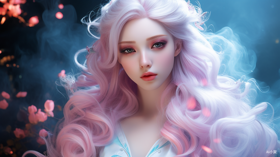 Pink-haired Fairy in Chinese Costume: Ultra-HD Realistic 3D Rendering