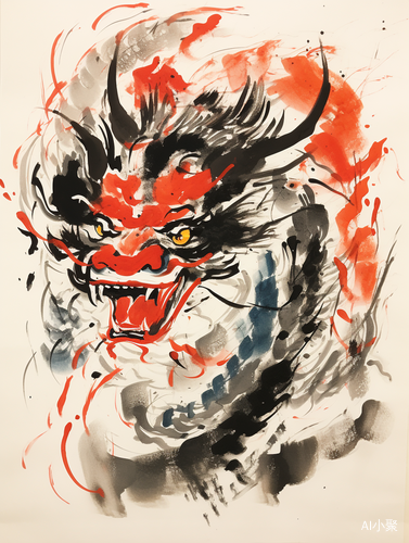 Lovely Chinese Dragon Painting by Qi Baishi for Chinese New Year