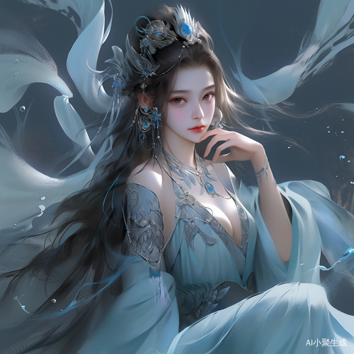 古风美人鱼仙气飘飘优雅高清画质远景