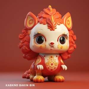 Blind box style , the main body is Kirin , the image is cute , the shape is simple , showing a complete image and exquisite expression , studio background , red and yellow color matching , ceramic texture , full body natural light ,8K, best image quality , super details ,3D,C4D. Blender , OC renderer , ultra high definition ,3D rendering