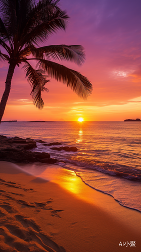 Golden Sunset on Serene Beach