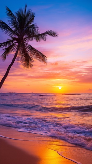 Golden Sunset on Serene Beach