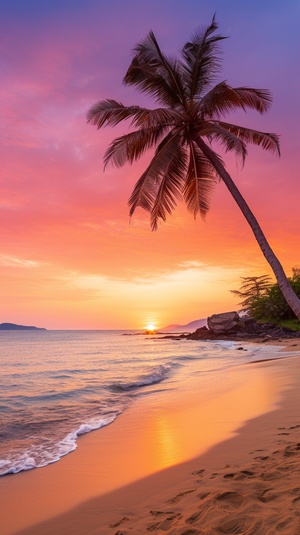 Golden Sunset on Serene Beach