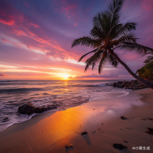 Golden Sunset on Serene Beach