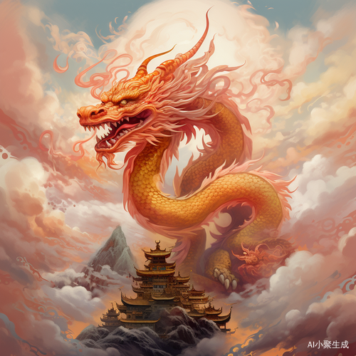 2024年吉祥如意的金色龙