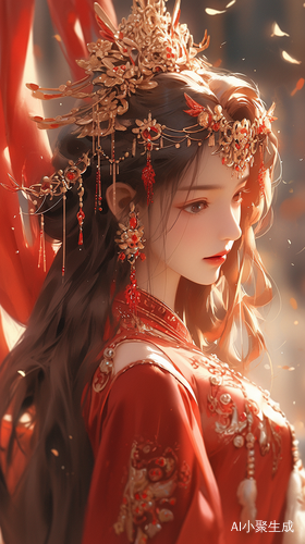 红光绽放，古风婚礼华丽优雅