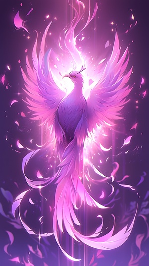 Amethyst Phoenix: A Magical and Aesthetic Fantasy Creature