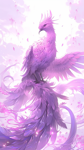 Amethyst Phoenix: A Magical and Aesthetic Fantasy Creature