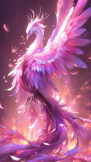 Amethyst Phoenix: A Magical and Aesthetic Fantasy Creature