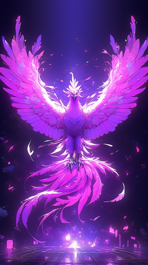 Amethyst Phoenix: A Magical and Aesthetic Fantasy Creature