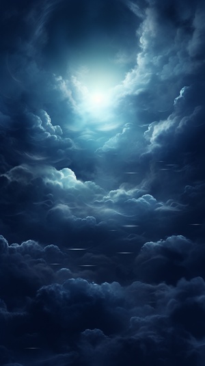 Dreamy Moonlight Sky and Clouds: A Romantic Composition