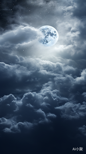 Dreamy Moonlight Sky and Clouds: A Romantic Composition