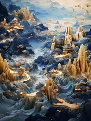 Visualizing the Majestic Beauty of Chinese Landscape Paintings in 3D