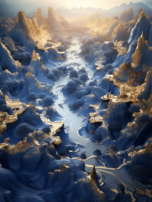 Visualizing the Majestic Beauty of Chinese Landscape Paintings in 3D