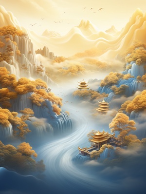 Visualizing the Majestic Beauty of Chinese Landscape Paintings in 3D