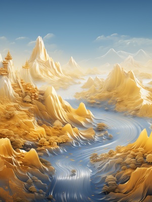 Visualizing the Majestic Beauty of Chinese Landscape Paintings in 3D