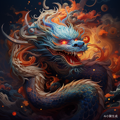 龙年中国元素活灵活现腾云驾雾威严