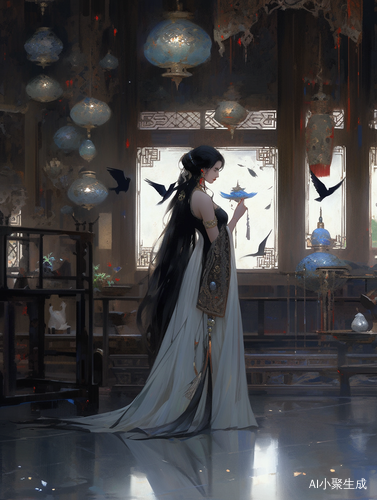 金碧辉煌的大殿内，绝美无比的女子
