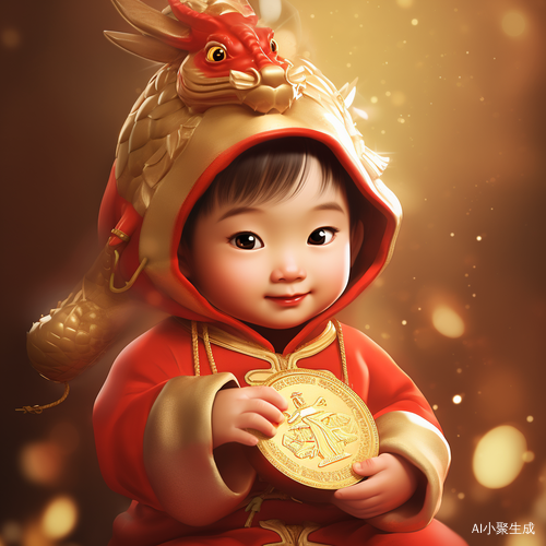 Adorable Chinese Baby Dressed in Festive Attire