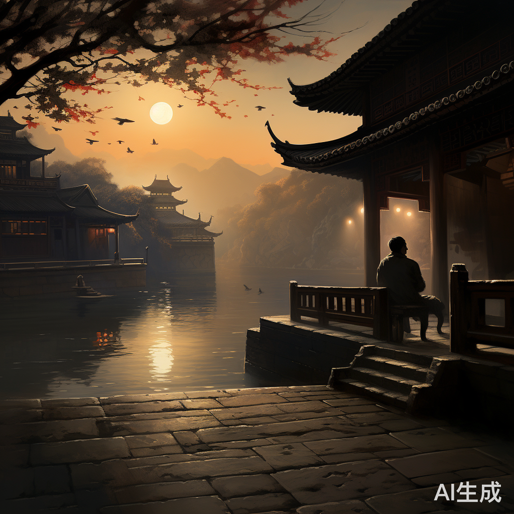 古街石桥下，孤酒行者思古情