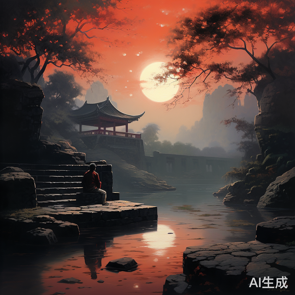 古街石桥下，孤酒行者思古情