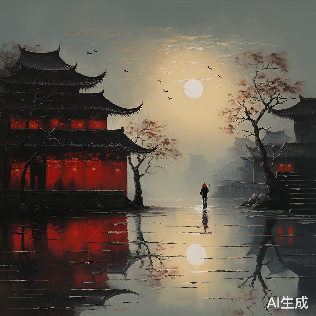 古街石桥下，孤酒行者思古情