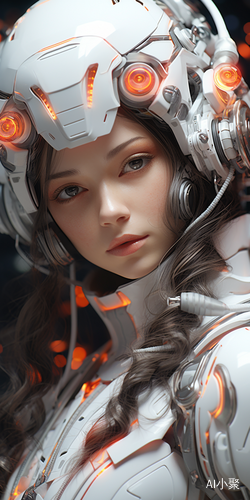 Cute Girl in Intricate White Mechsuit: Hyper-Realistic 8K Photography