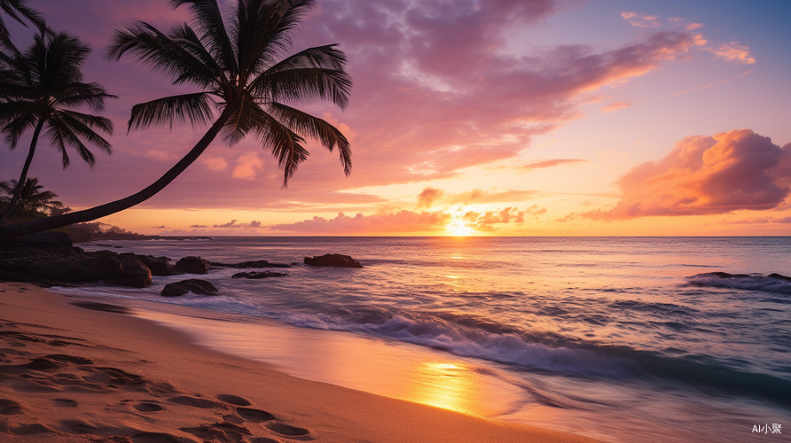 Golden Sunset on Serene Beach