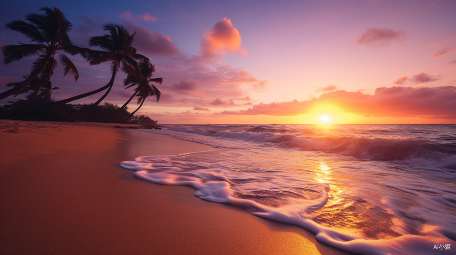 Golden Sunset on Serene Beach