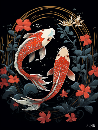 Fish and Flowers: A Fusion of Japanese and Chinese Painting Styles