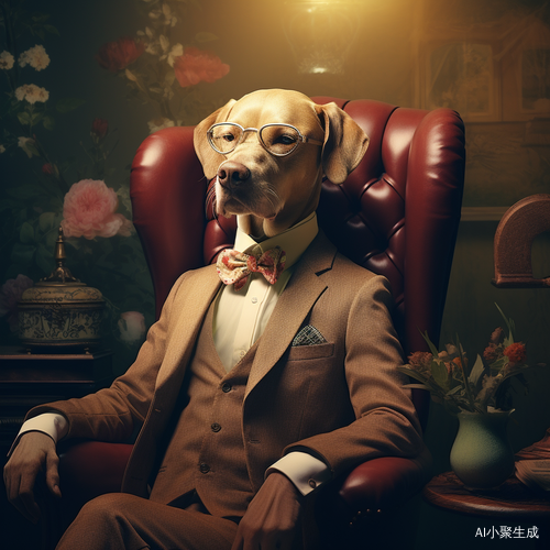 狗坐着